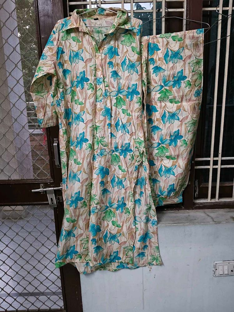 Floral Print Kurta Set