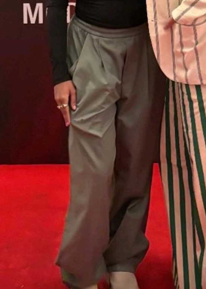 Olive Green Wide Leg Trouser