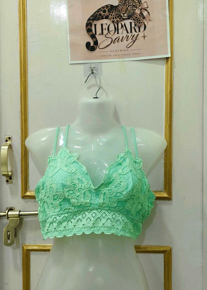 Mint Green Lace Bralette