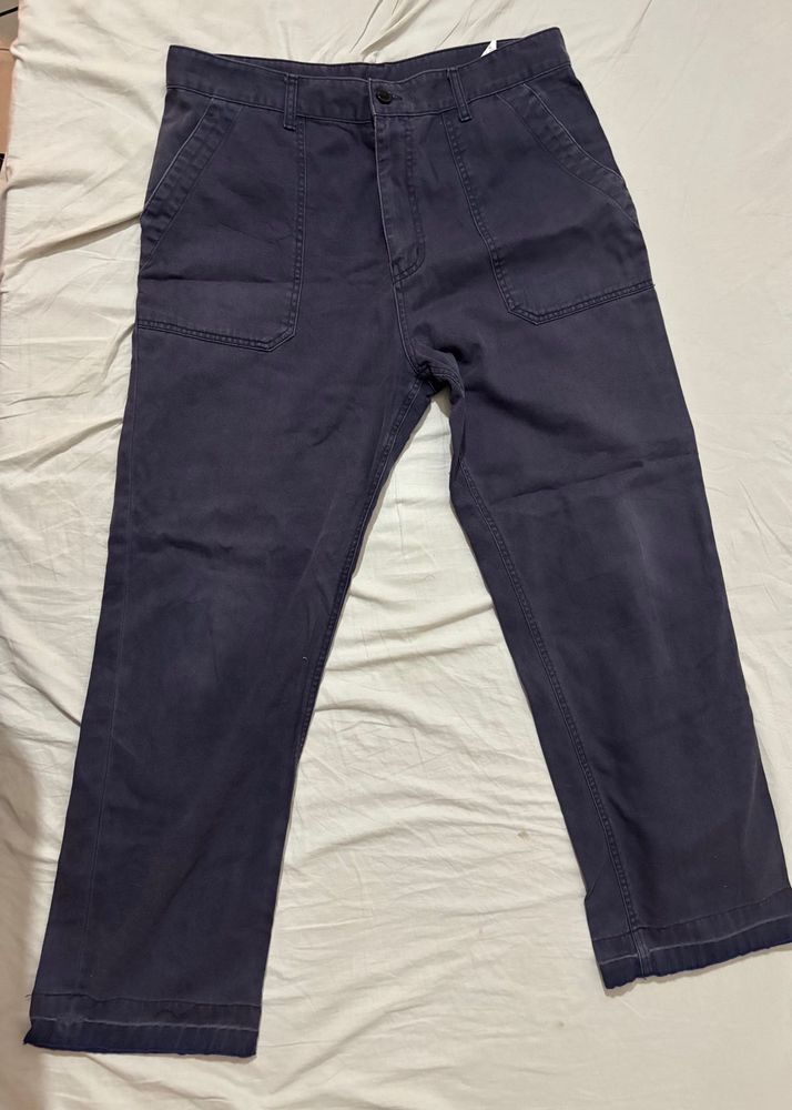 Uniform Bridges Korean Navy Blue Baker Pants