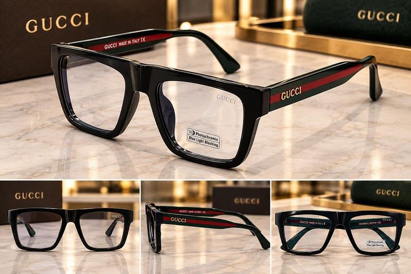 Gucci Black Wayfarer Blue Light Blocking Glasses