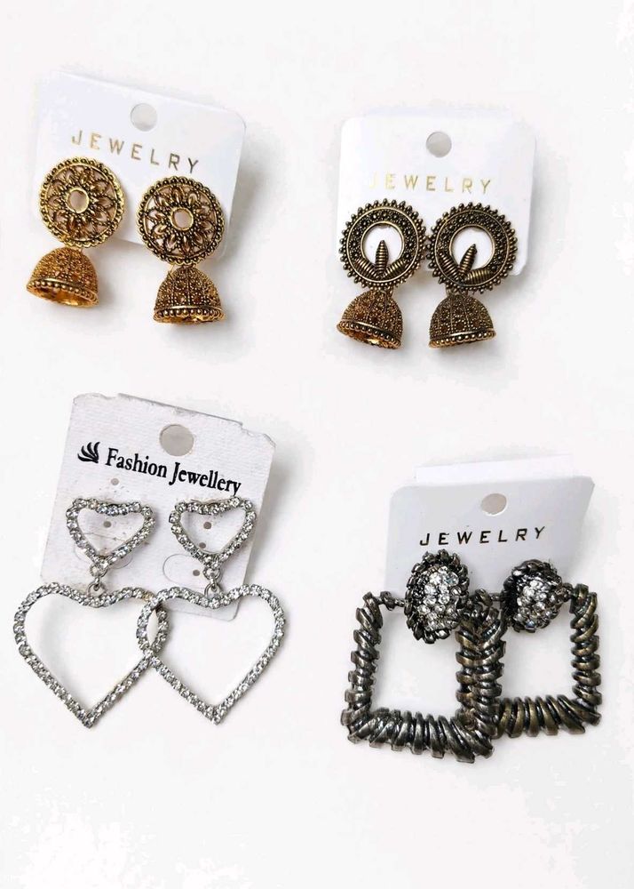 Earring set: 4 Stylish Pairs