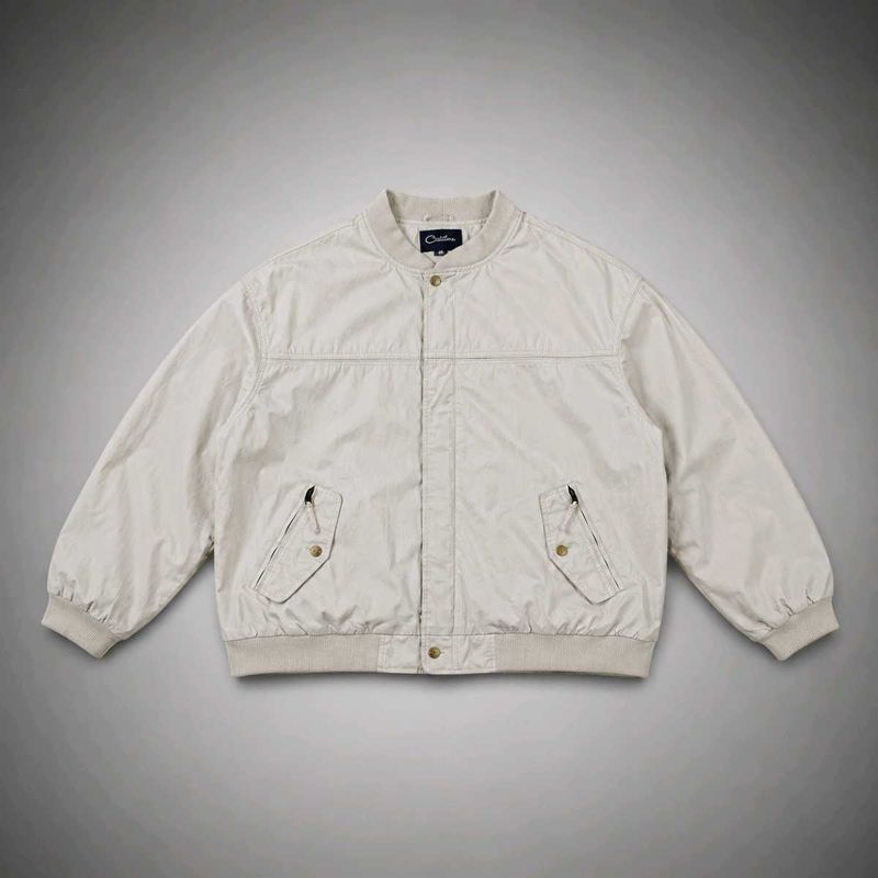 Men's Beige Bomber Jacket
