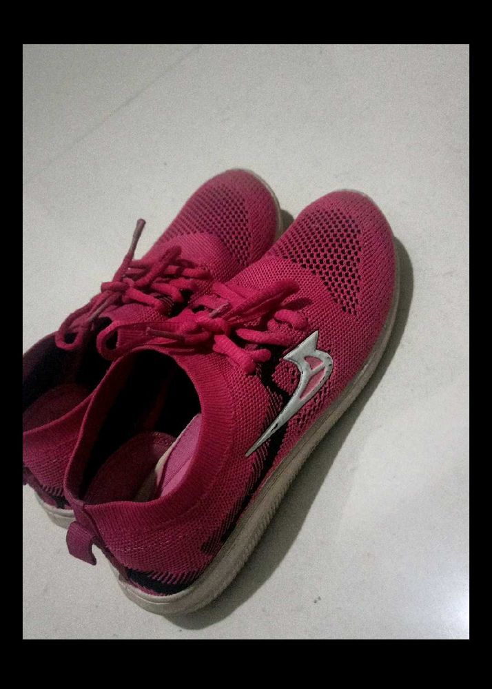 Pink Knit Sneakers