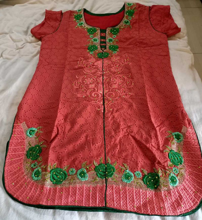 Embroidered Indian partywear Kurta