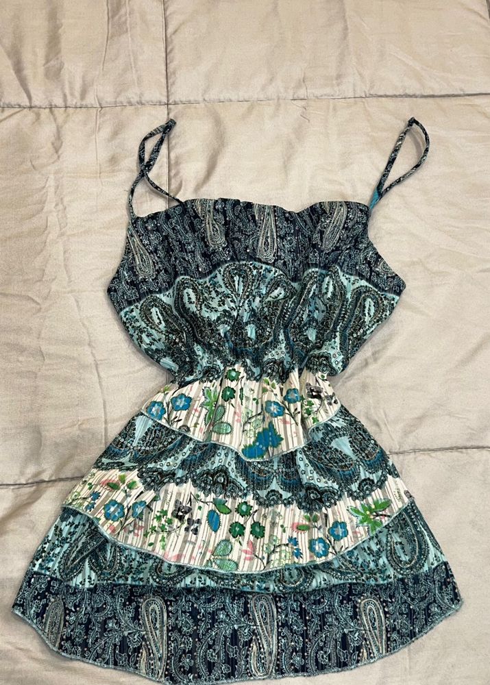 Boho Tiered Paisley Print Top