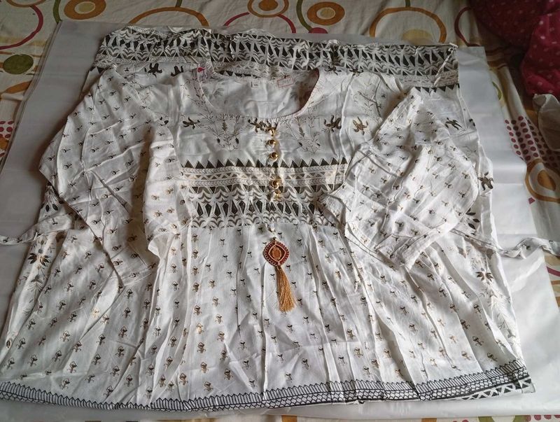 White Printed Kurtas