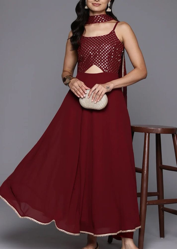 New With Tag… Maroon Kurta Top &amp; Pant Set