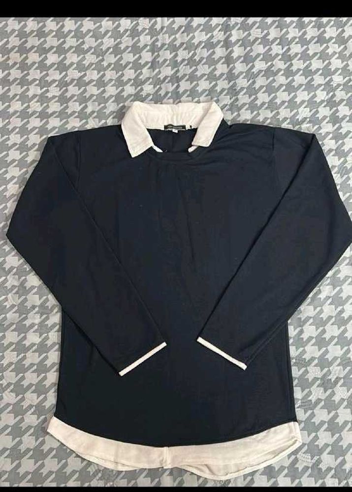 Classic Black &amp; White Long Sleeve Top