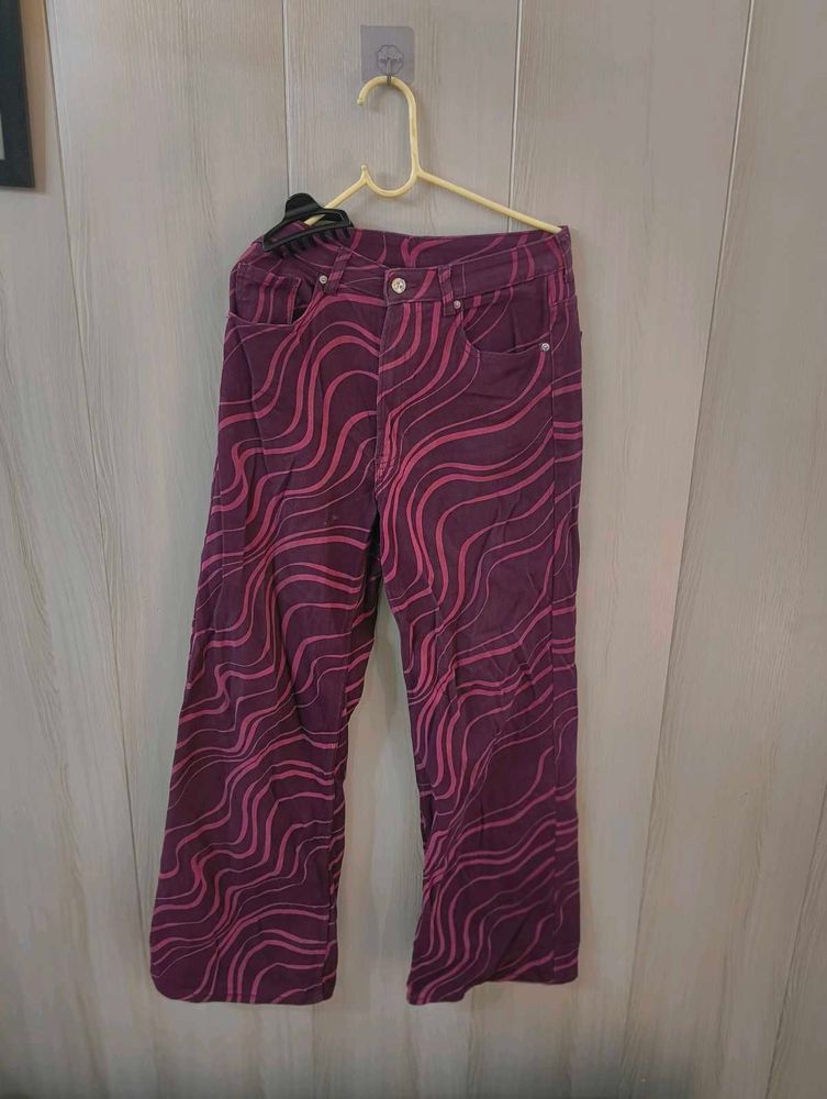 Patterned Wide Leg H&amp;M Denims🦢