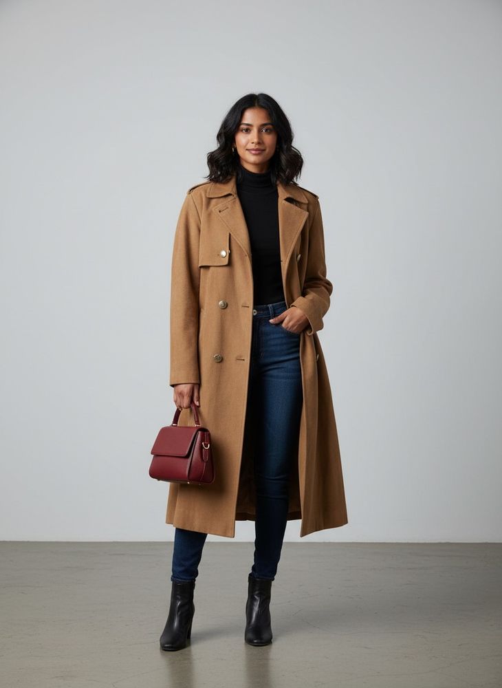 Vintage Suede Trench Coat