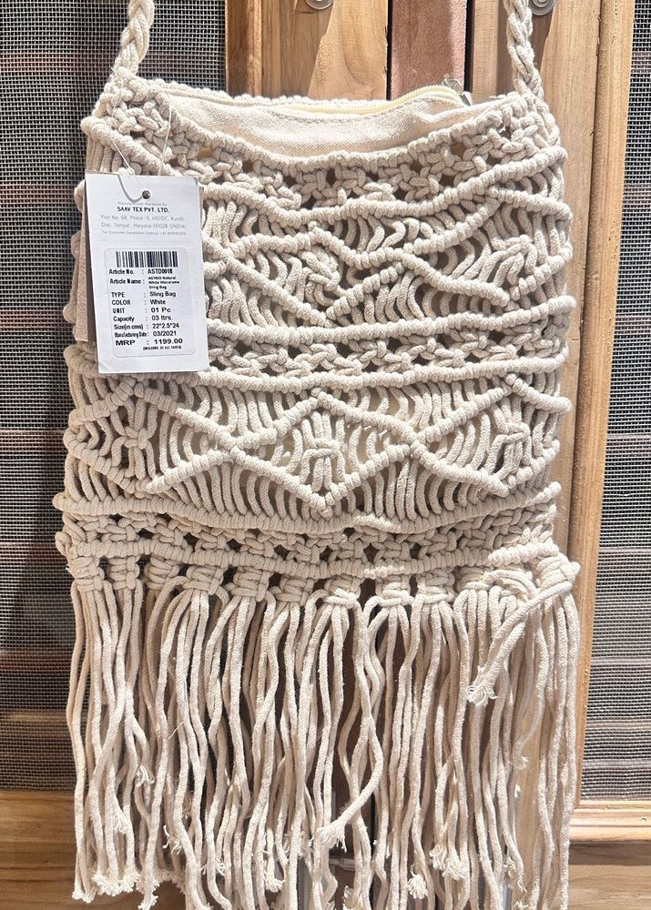 Macrame Sling Bag - Boho Chic