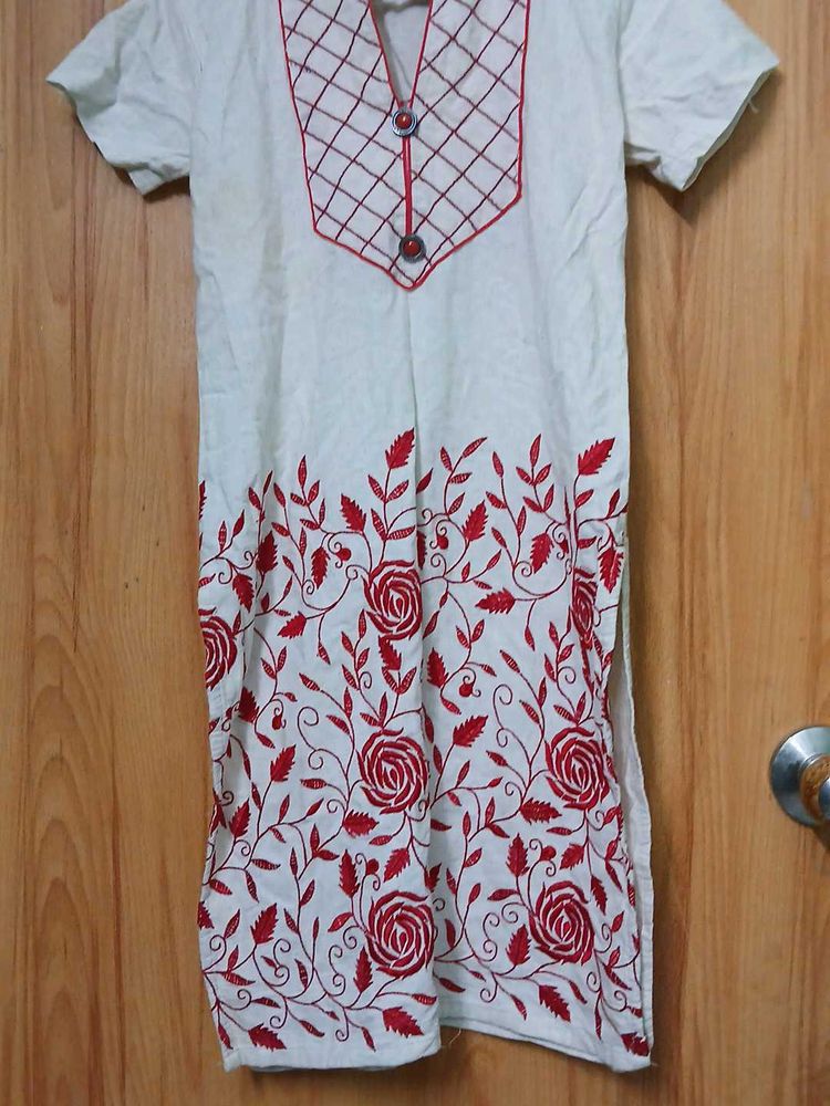 Embroidered Cotton Kurti