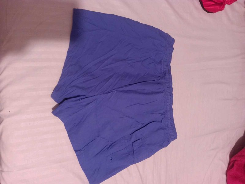 Purple Drawstring Shorts