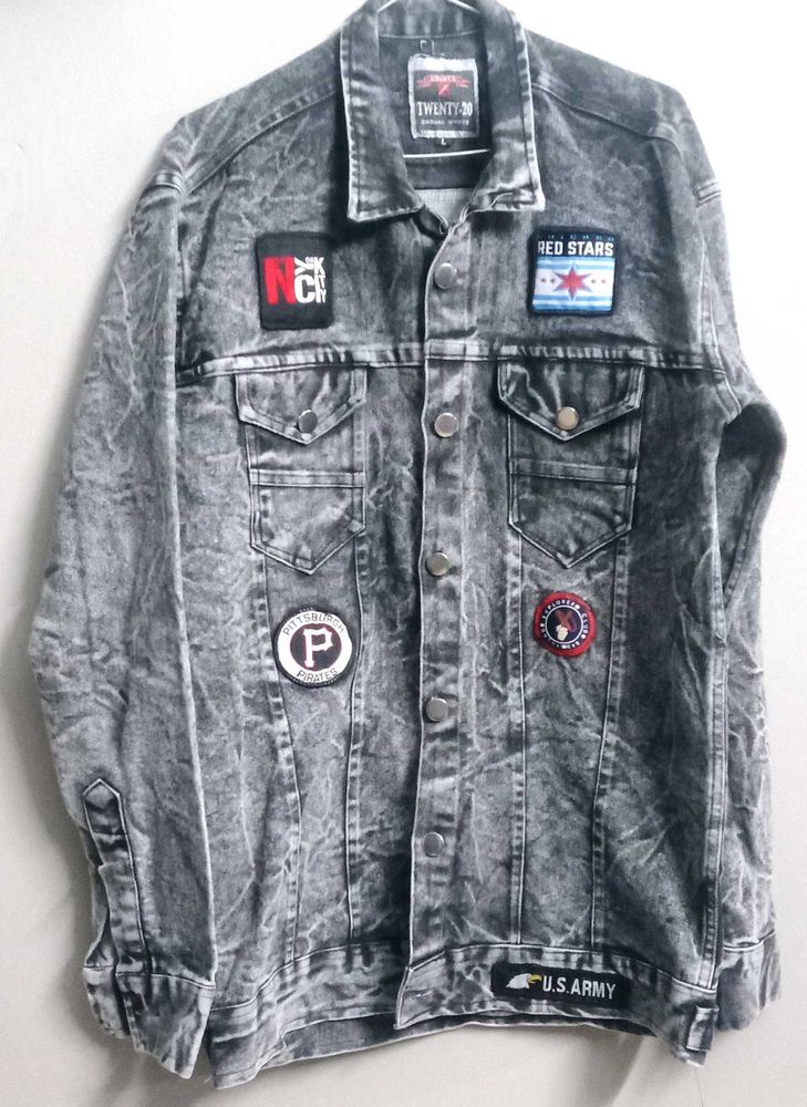 Patched Denim Jacket
