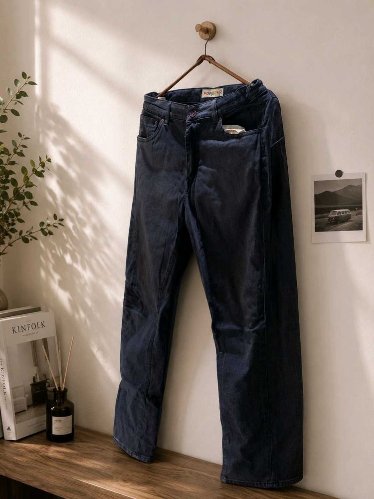 Classic Navy Blue Denim Jeans