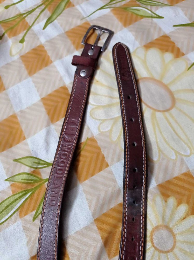 Woodland Brown Leather Belt