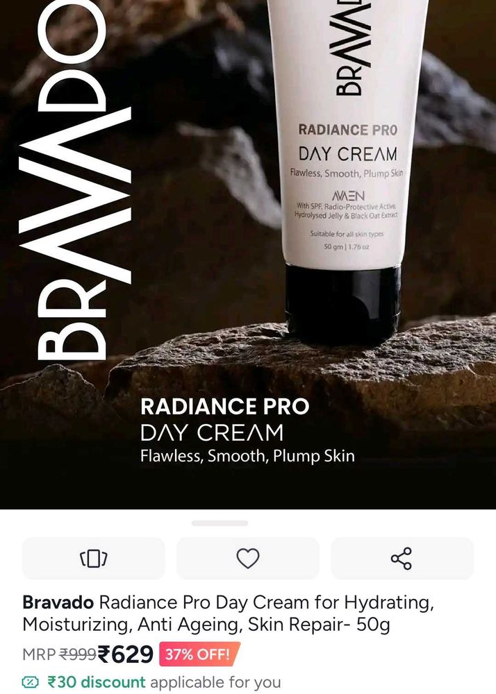 Bravado Radiance Pro Day Cream