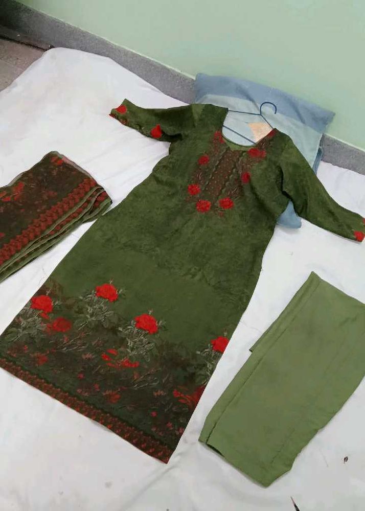 Green Kurta Set