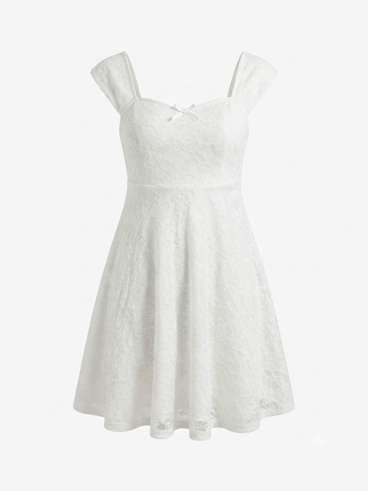 Elegant White Lace Dress