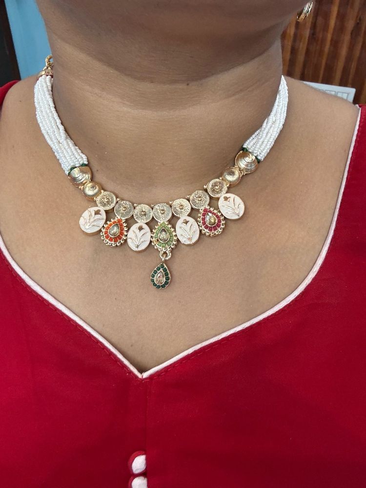 Exquisite Traditional Kundan Necklace Set