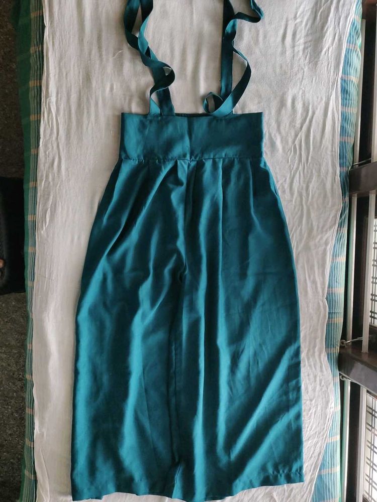 Teal Strappy Culottes trousers