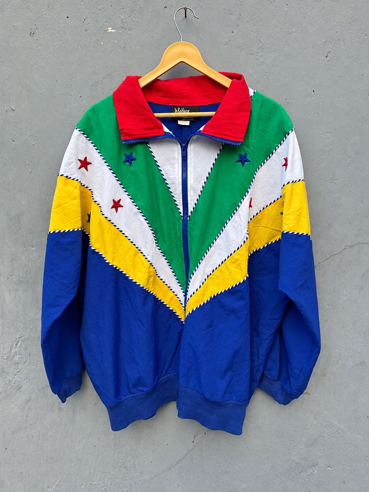 80s vintage silver threads USA jacket