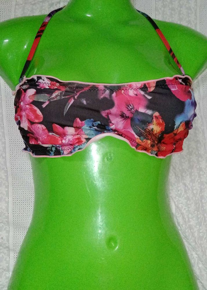 Floral Bandeau Bikini Top