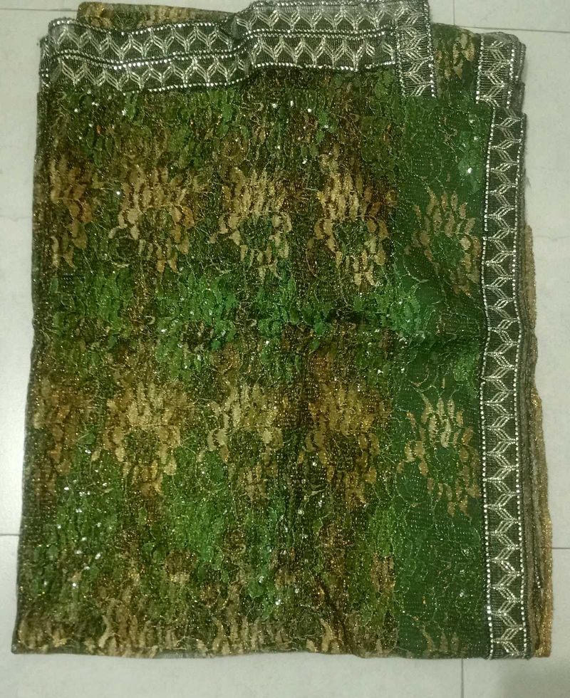 Eyecatcher Green Net saree