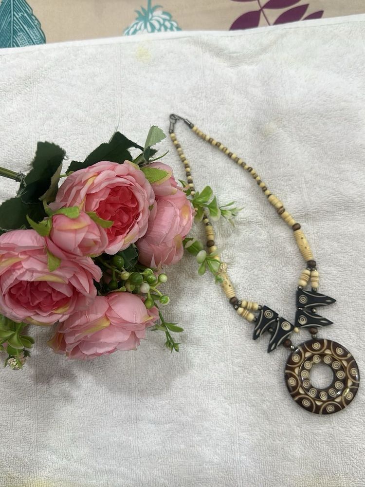 Bohemian Beaded Pendant Necklace