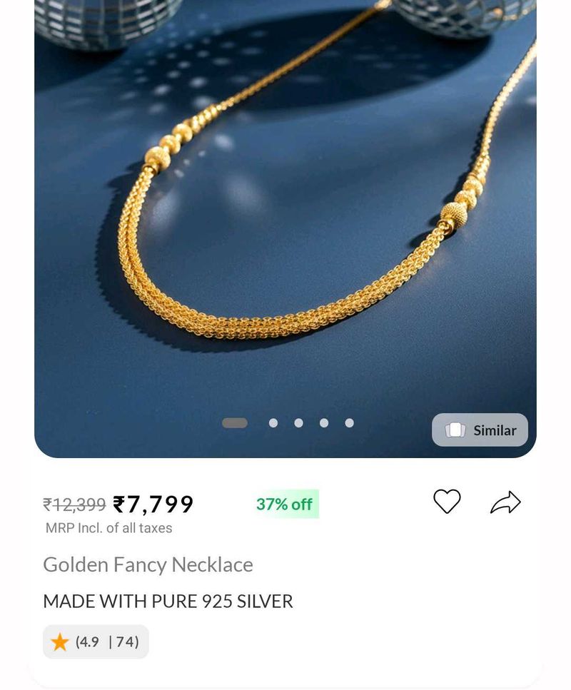 golden fancy necklace