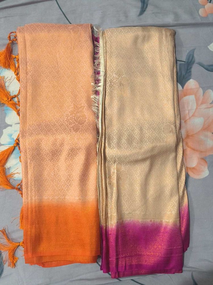 Elegant Silk Sarees (Set of 2)