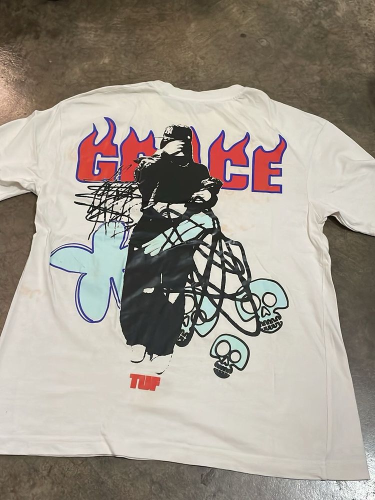 White GRACE Flame T-Shirt