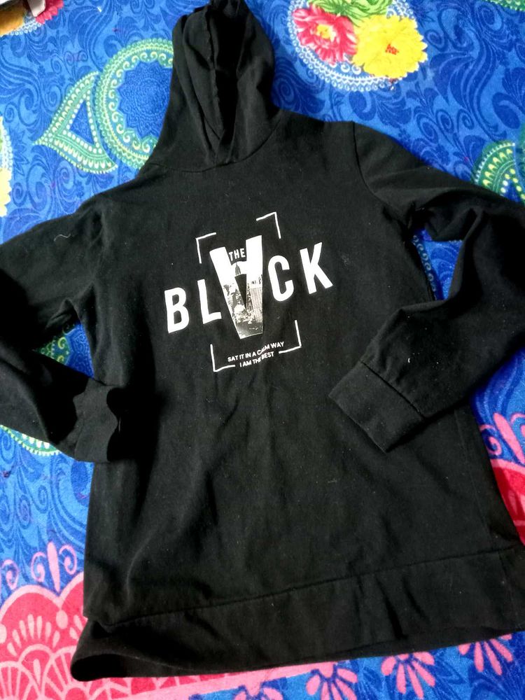 Black Graphic Hoodie