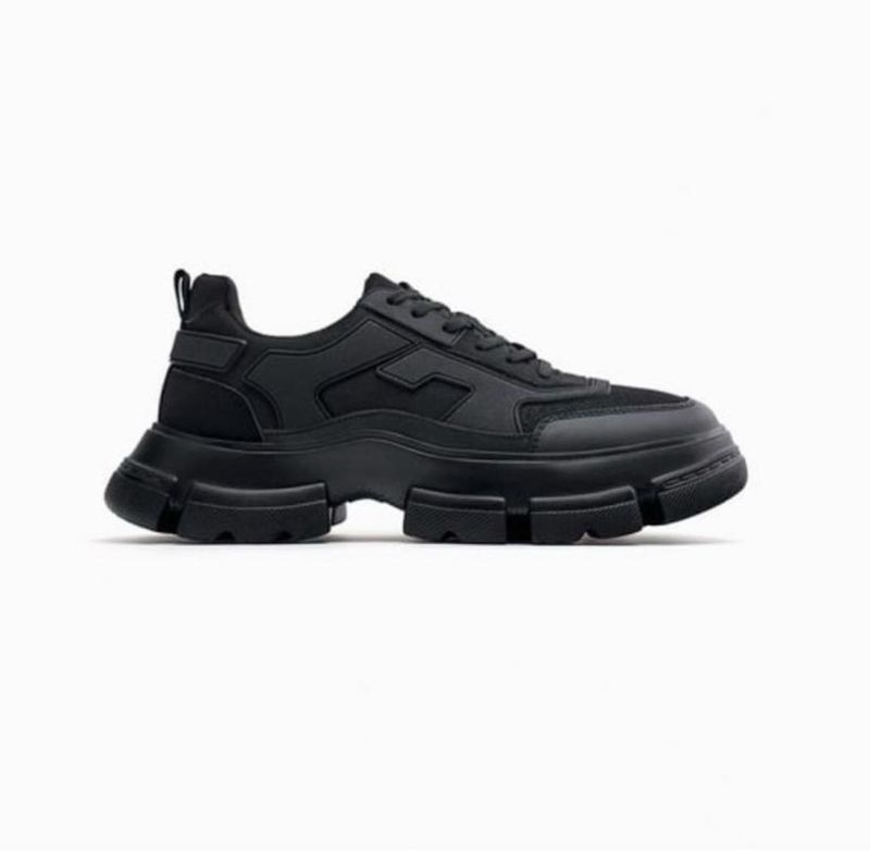 Zara Men Jet Black Sneakers
