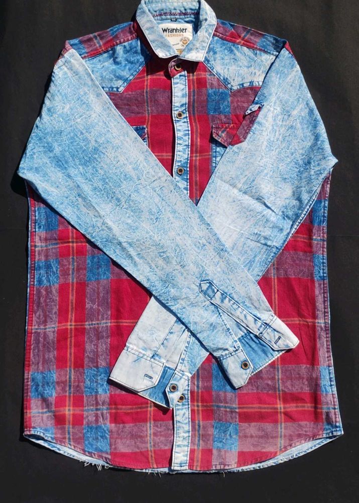 Wrangler Men's Flannel &amp; Denim Shirt