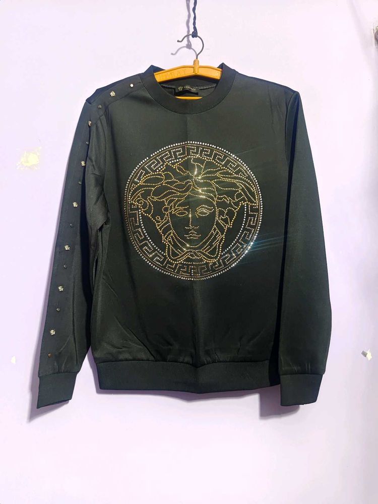 Versace Black Studded Medusa Sweatshirt
