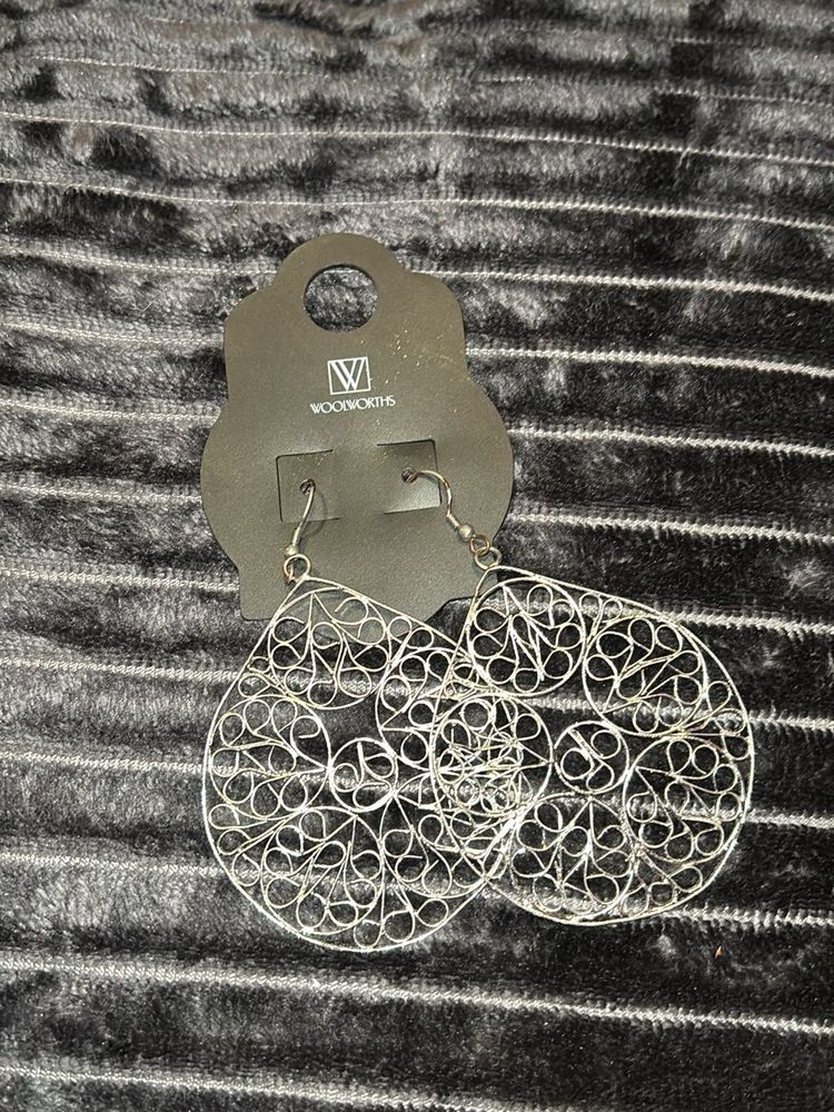 Intricate Silver Filigree Teardrop Earrings
