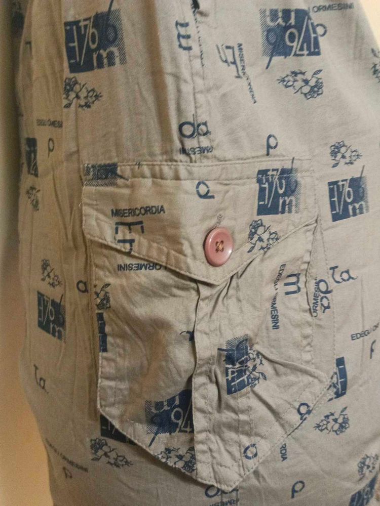 Casual Printed Cargo Pants