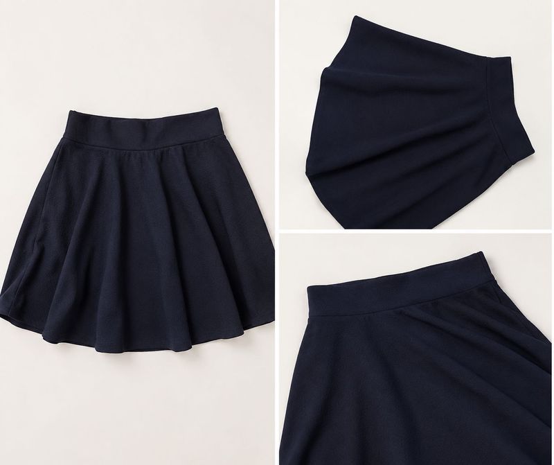 Black  A-Line Skater Skirt