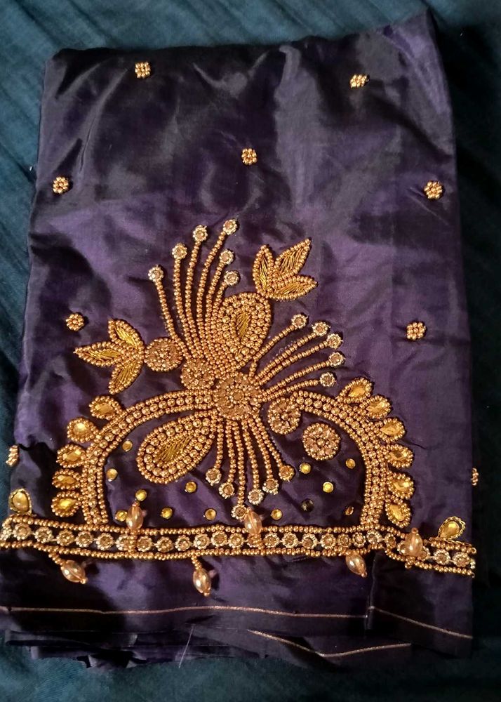 Aari work blouse material piece