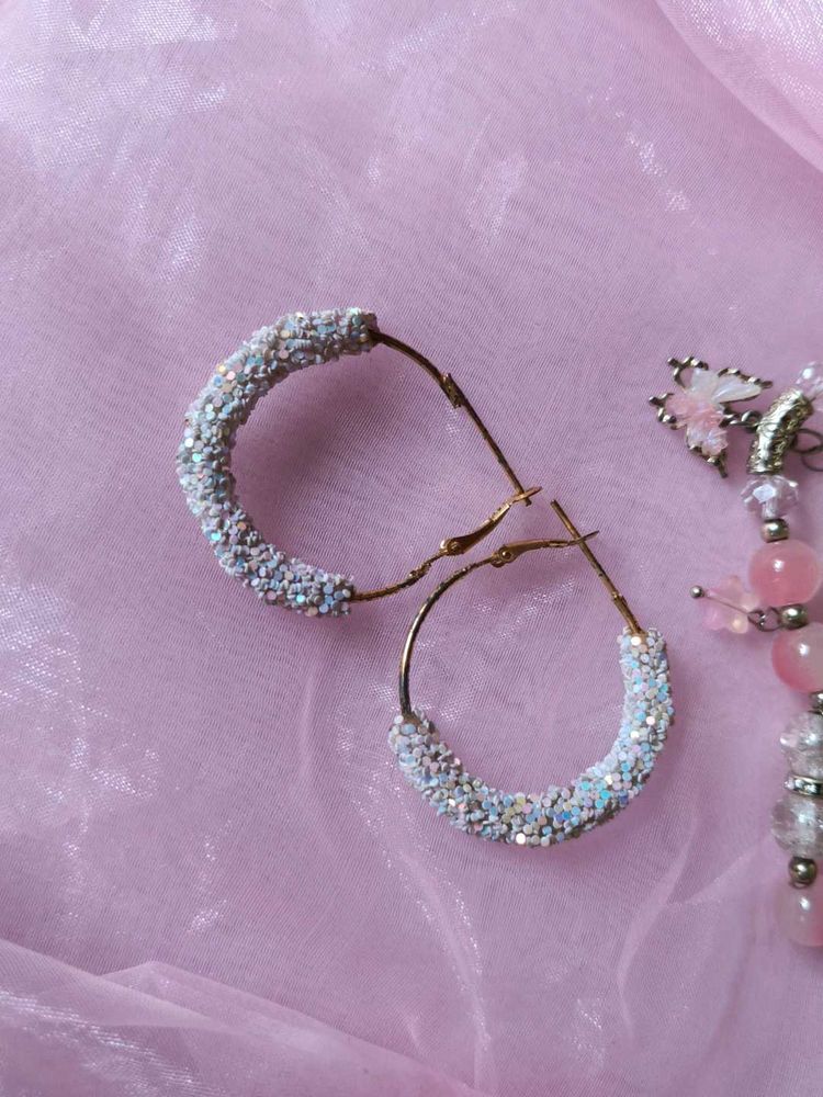 Sparkling Hoop Earrings