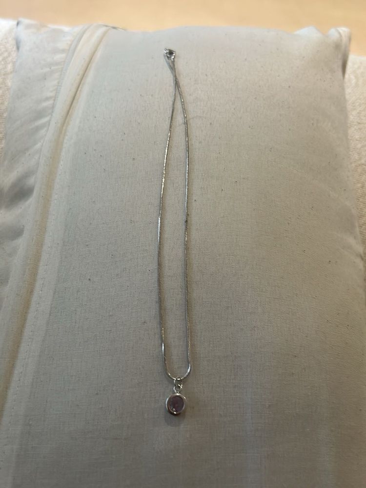 Delicate Silver Chain Necklace with Pendant