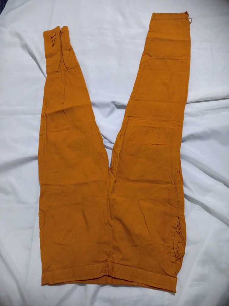Orange Cigarette Pants