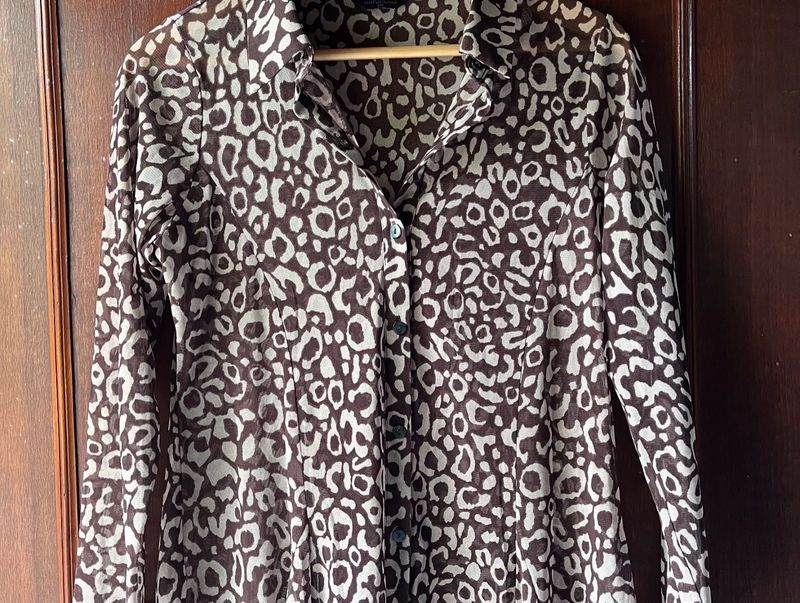Animal Print Georgette Shirt