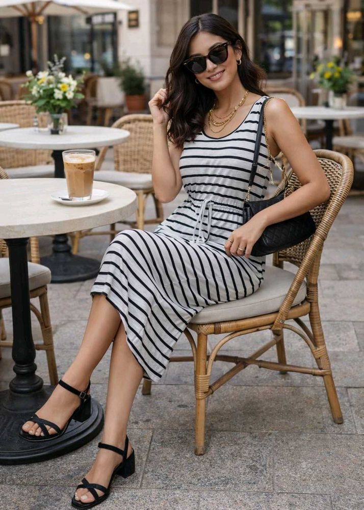 34/36 size Striped Midi Dress