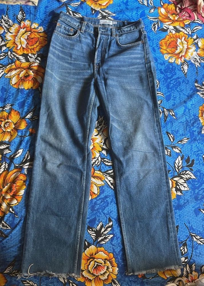 Women's Blue Wide Leg Jeans