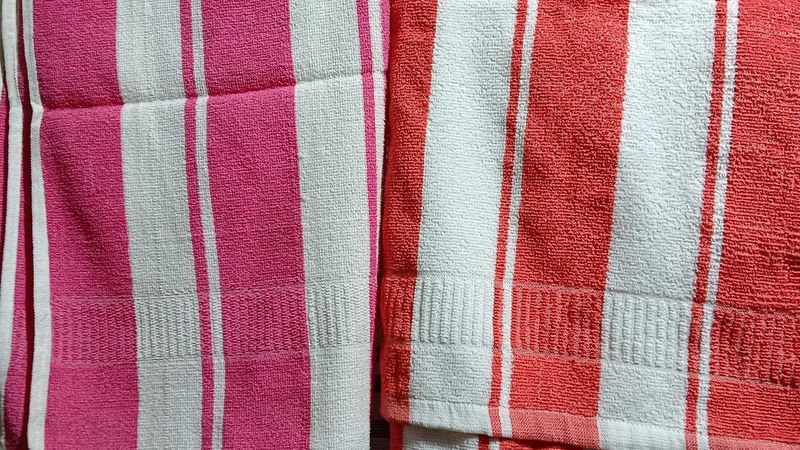 Striped Beach Towels - Pink &amp; Orange