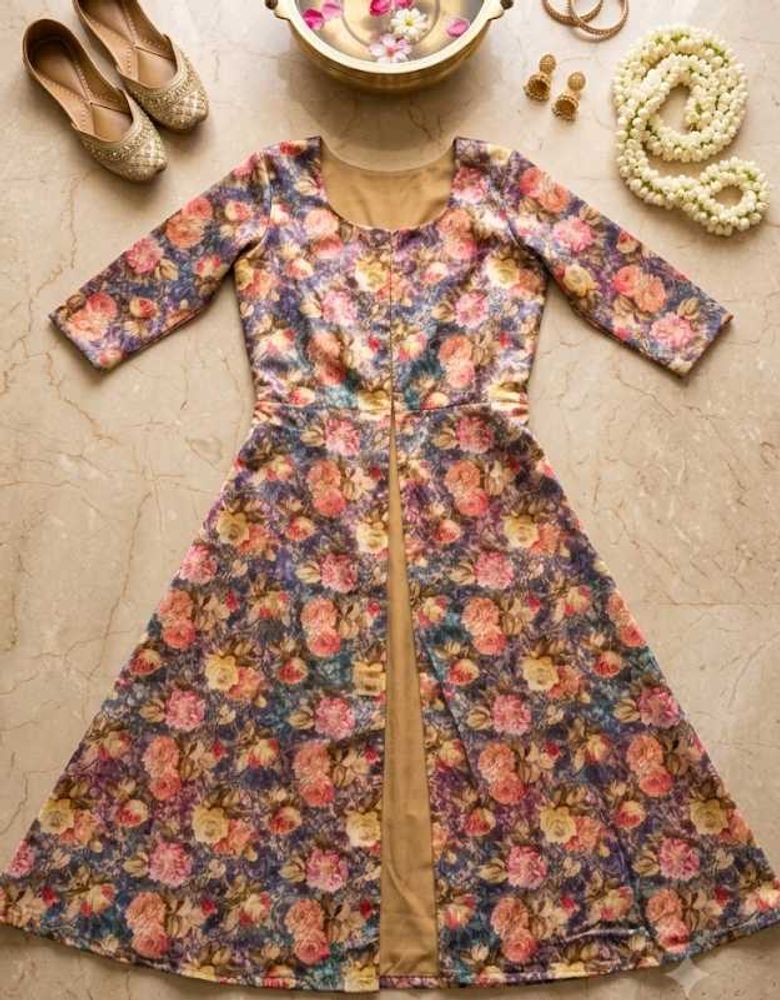 Floral Anarkali Shrug