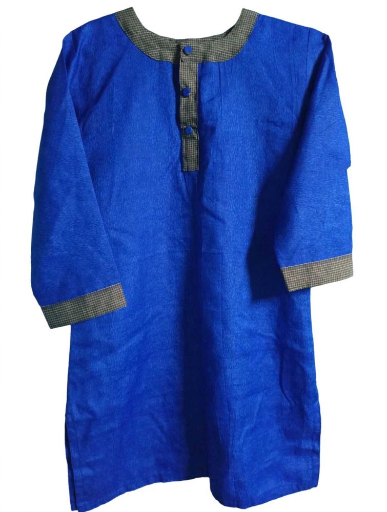 ( dasai sale). Vibrant Blue Kurta with Checked